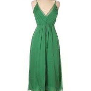 Saja Green Silk Dress